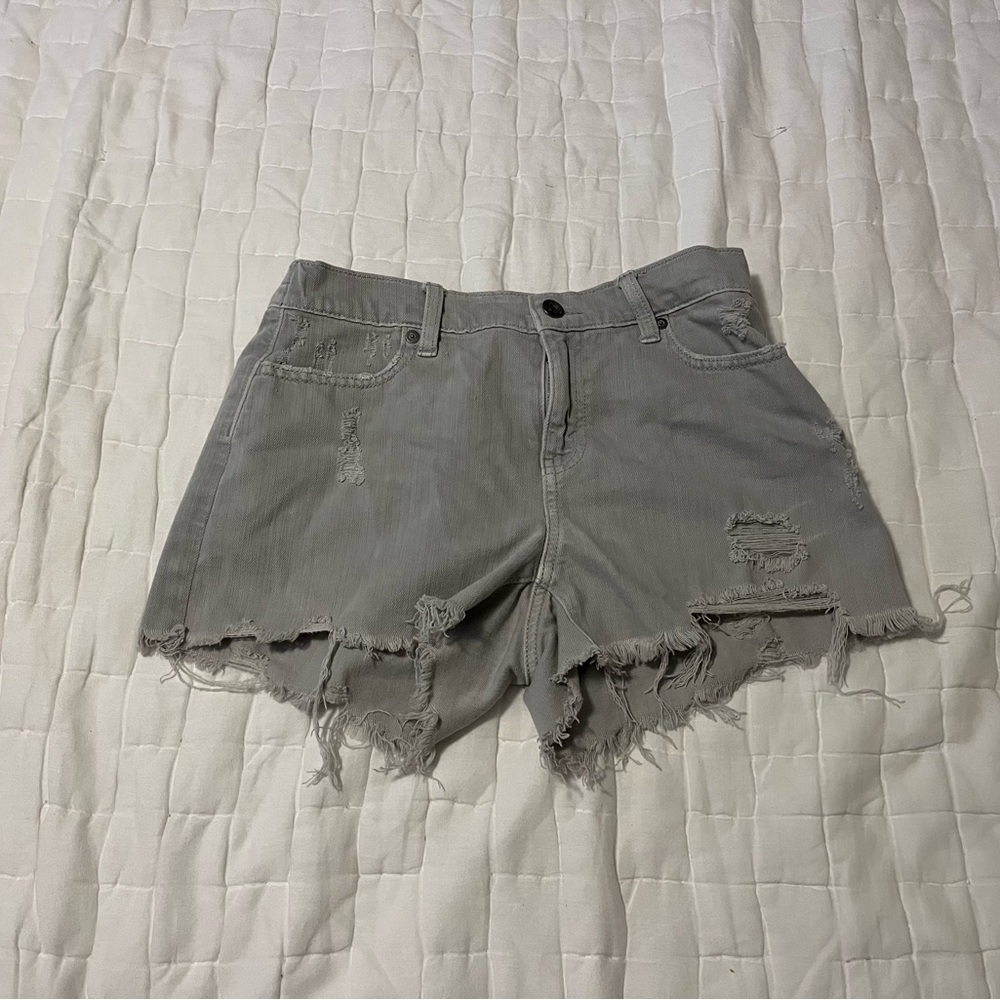 Distressed Aerie Gray Jean Shorts!